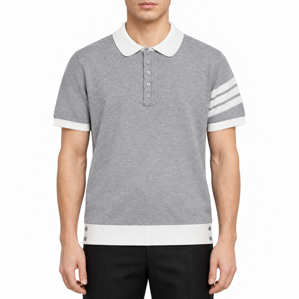 Four-Bar Stripe Knit Tee | Thom Browne