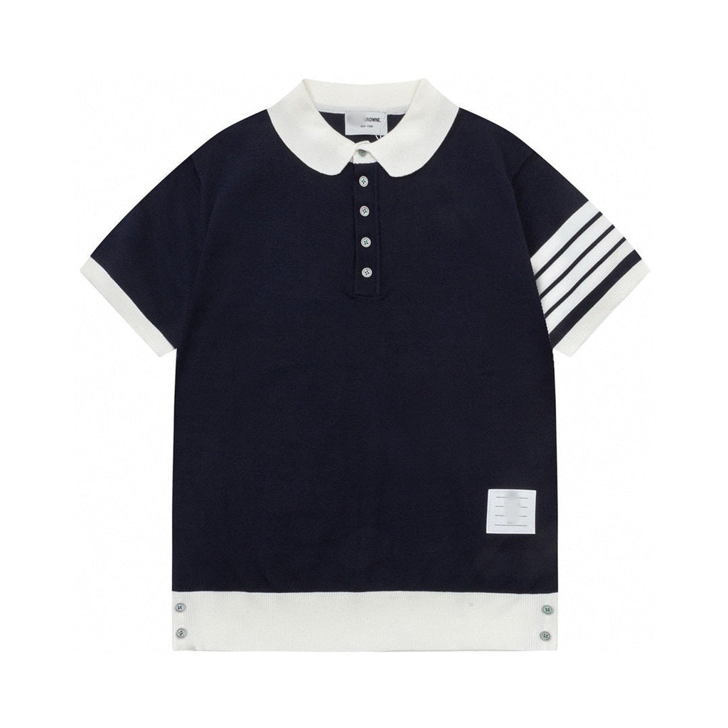 Four-Bar Stripe Knit Tee | Thom Browne