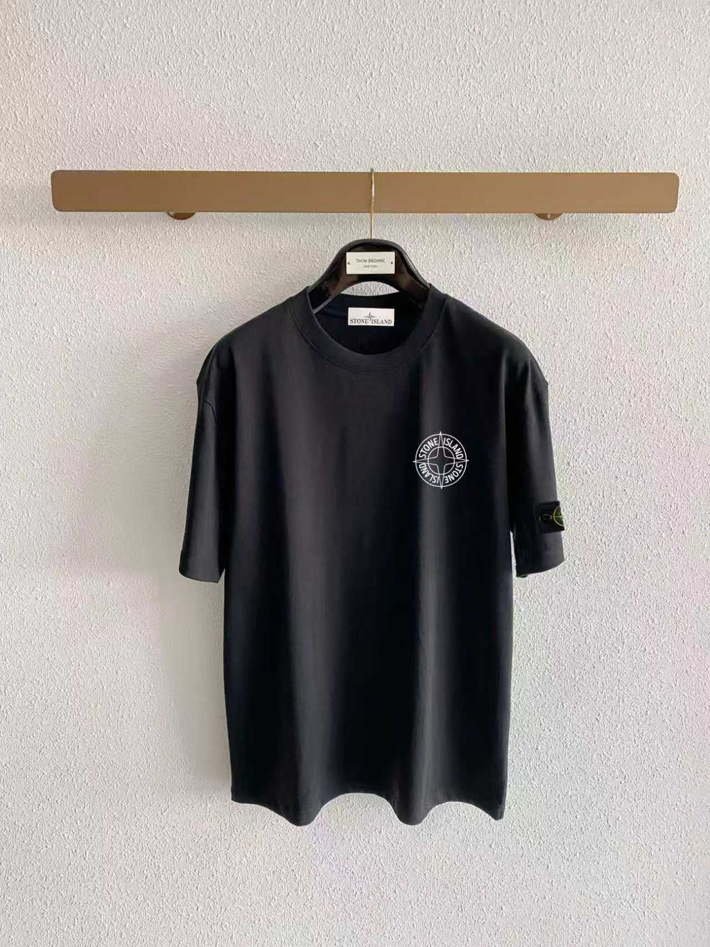 Stone Island Classic Compass Rose Badge Left Chest Print T-Shirt