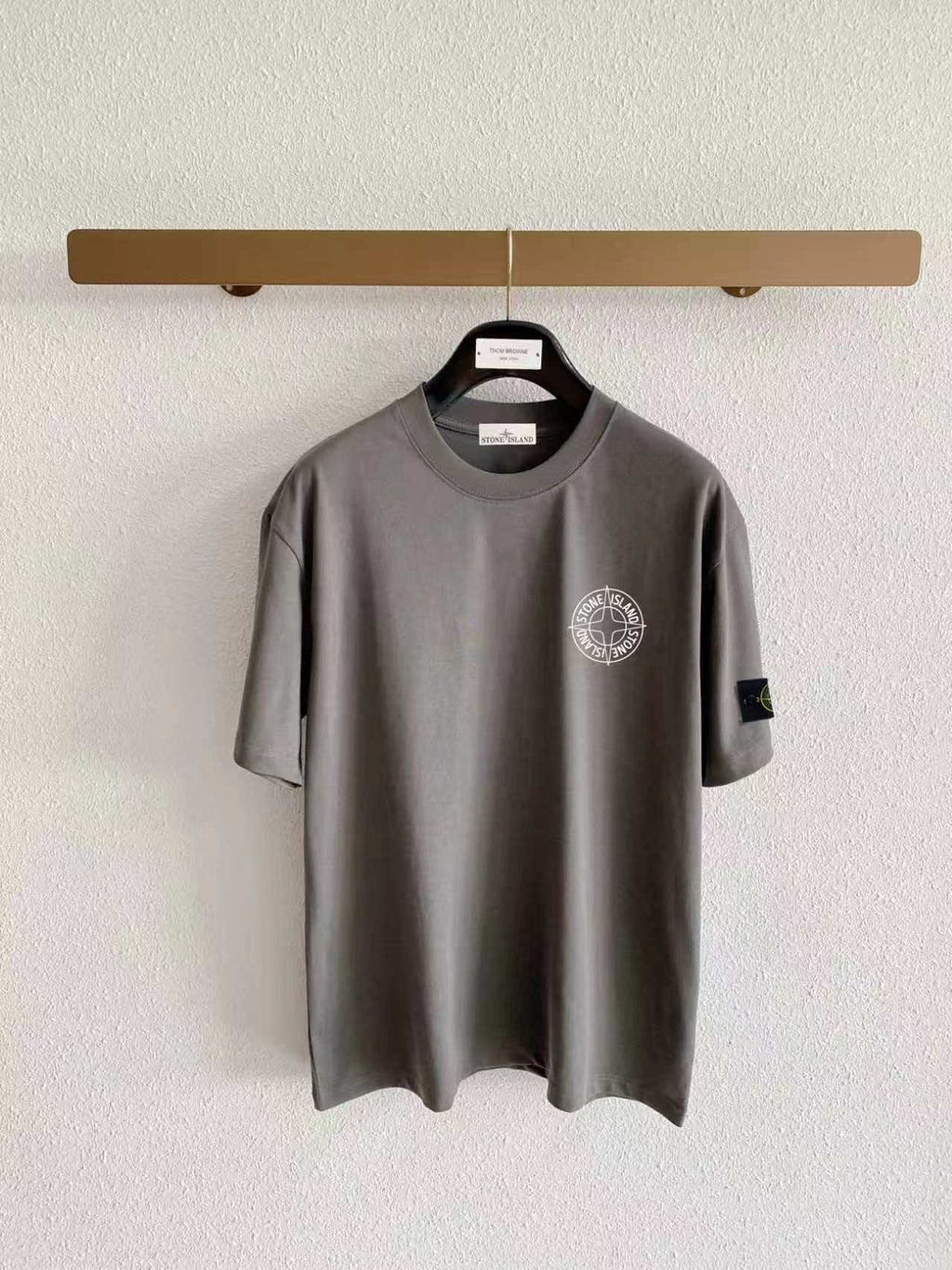 Stone Island Classic Compass Rose Badge Left Chest Print T-Shirt