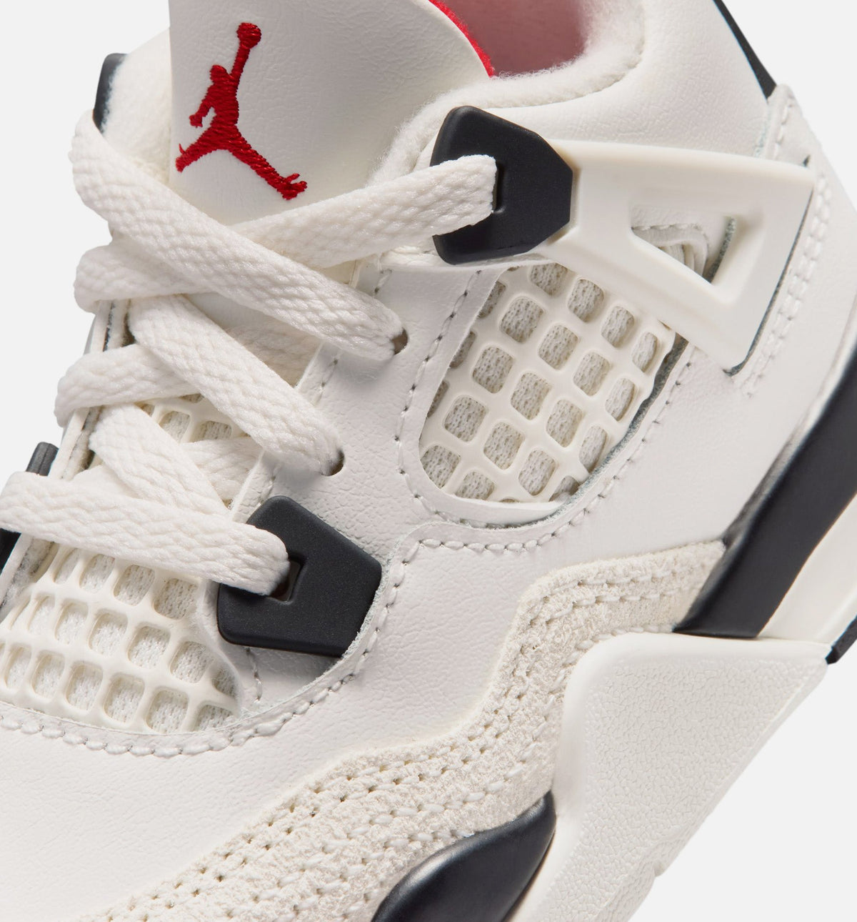 Air Jordan 4 Retro Flight Club Baby & Toddler Sneakers - Sail / Black / University Red