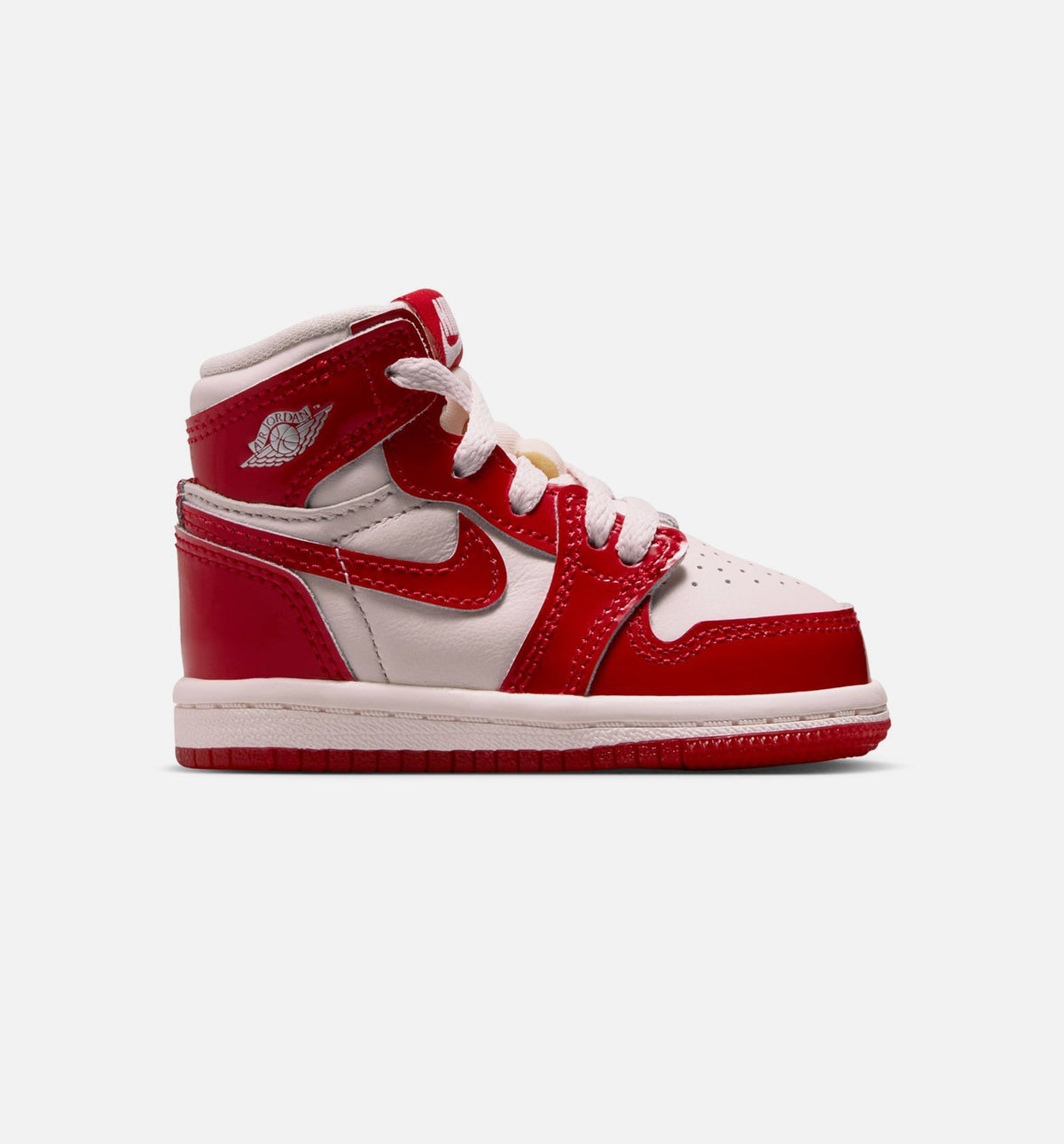 Air Jordan 1 Retro High OG Nails And Grails Baby & Toddler Sneakers - University Red / Metallic Silver