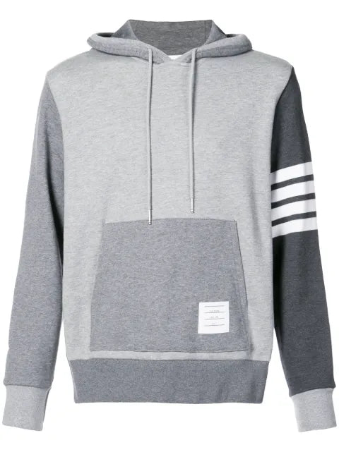 Thom Browne 4-Bar Tonal Fun-Mix Hoodie