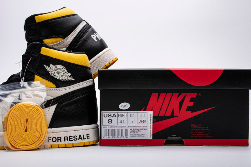 Air Jordan 1 Retro High Not for Resale Varsity Maize Reps Sneaker 861428-107