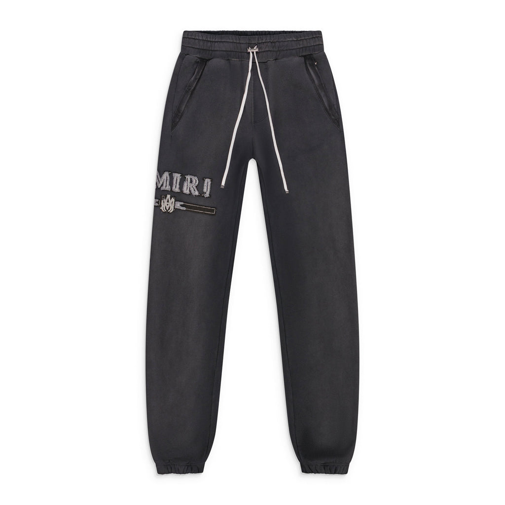 Black MA Bar Applique Sweatpants