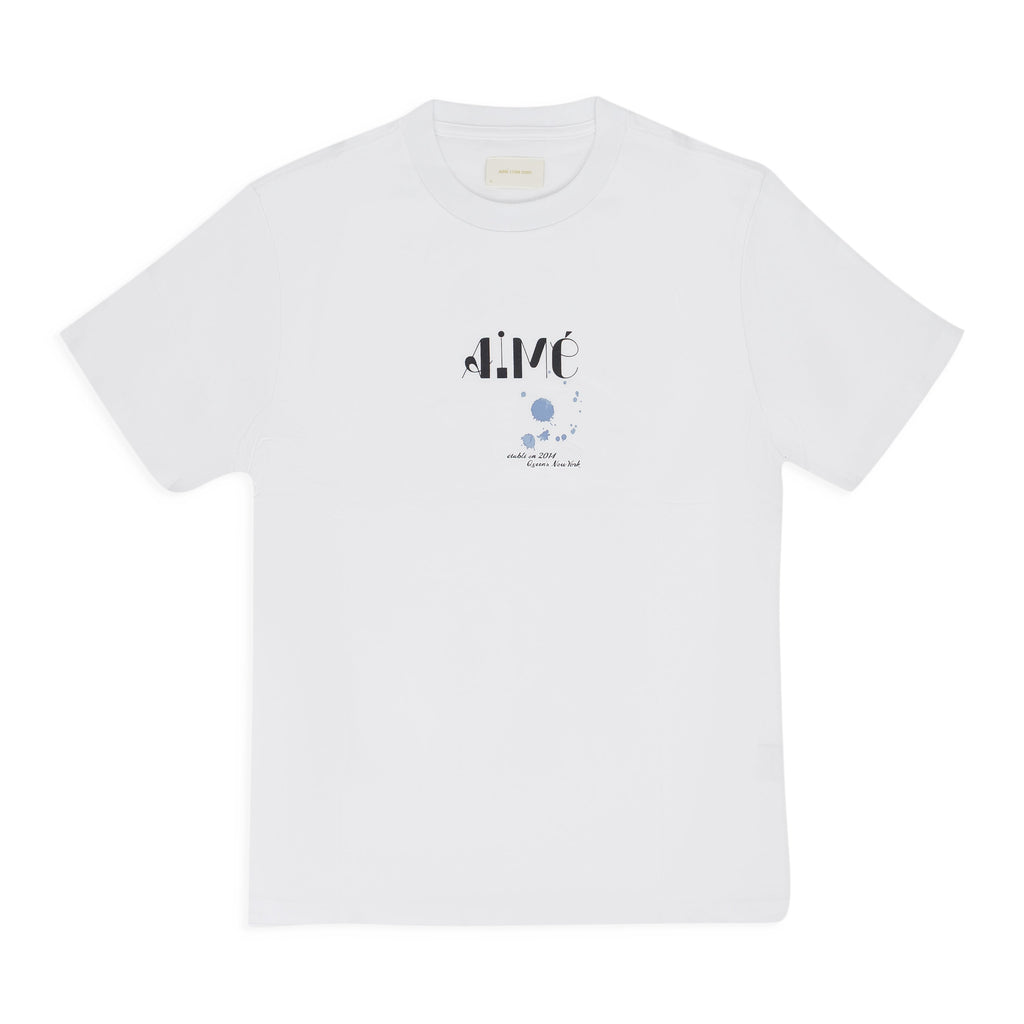 White SS Ink Logo Tee