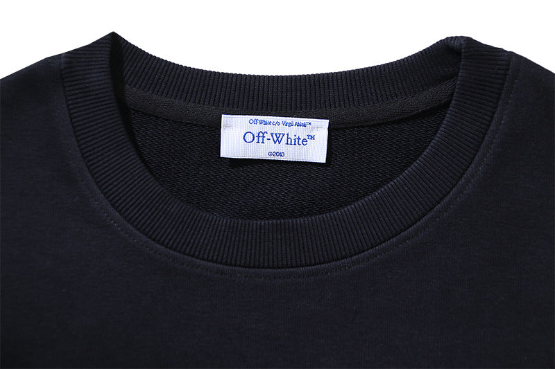 Off-White Logo-Print Cotton Crewneck Sweatshirt