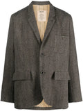 Uma Wang herringbone-pattern single-breasted blazer