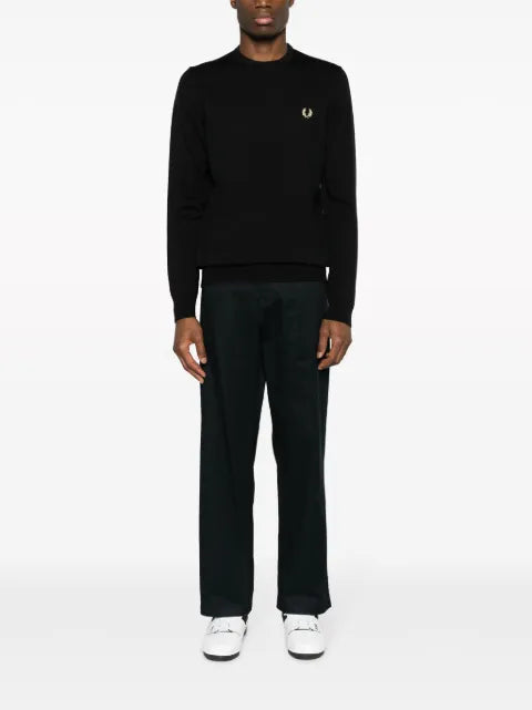 Fred Perry Classic Crew Neck embroidered sweater