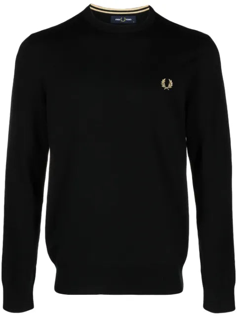 Fred Perry Classic Crew Neck embroidered sweater