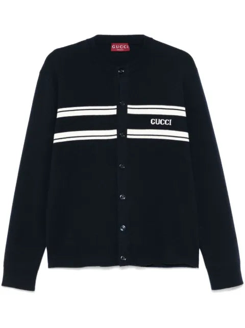 Gucci logo-intarsia cardigan
