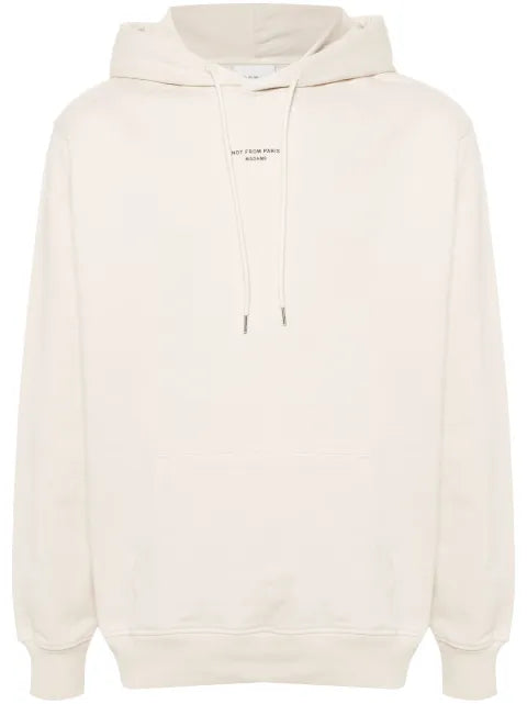 Drôle De Monsieur drawstring slogan-print hoodie