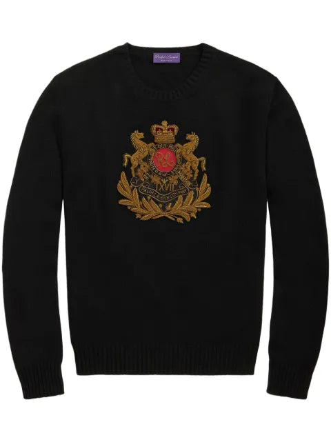 Ralph Lauren Purple Label embroidered cashmere pullover
