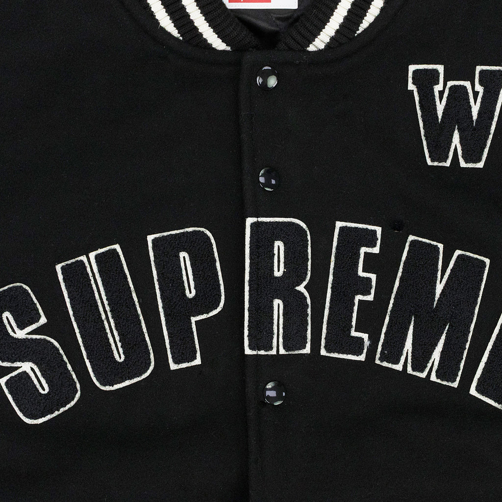 BLACK PRAISES VARSITY JACKET