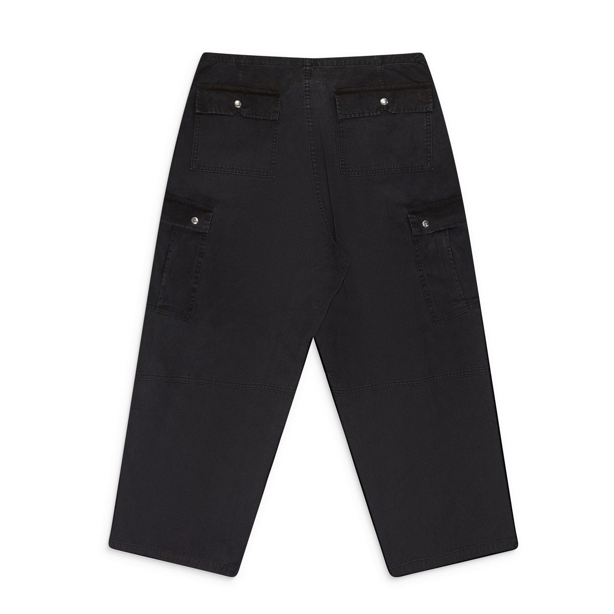BLACK WASHED PARACHUTE PANTS TRACK PANTS