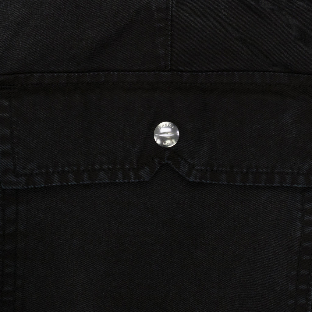 BLACK WASHED PARACHUTE PANTS TRACK PANTS