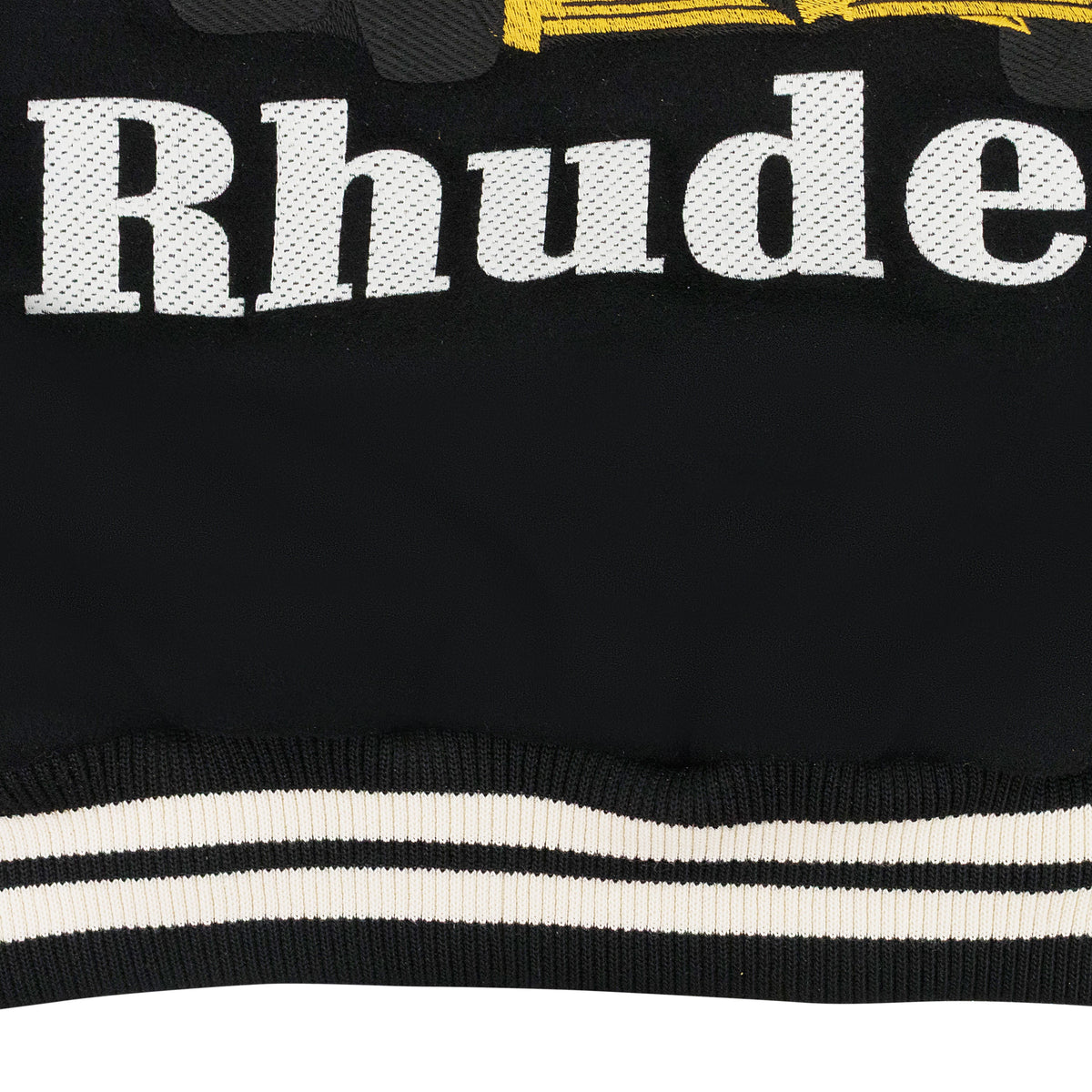 BLACK/CREAM GP VARSITY JACKET