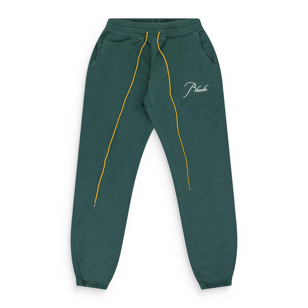 GREEN TERRY SWEATPANTS