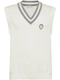 Brunello Cucinelli cotton knit vest with logo