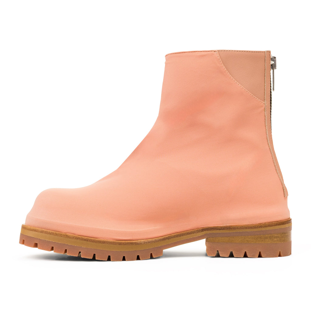 Pink Marathon Zipped Boots
