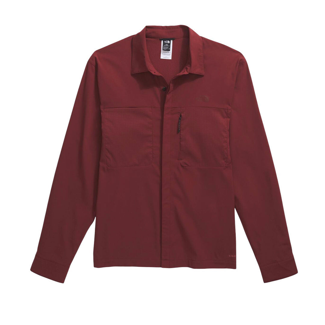 Camisa Lightrange Hike para hombre color vino
