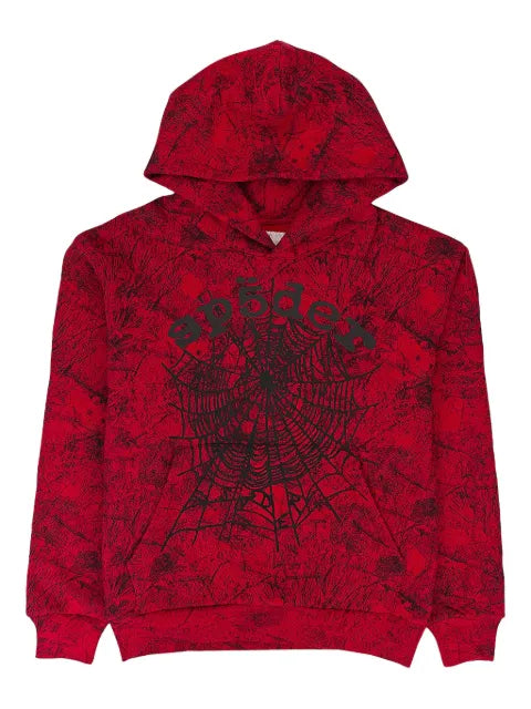 SP5DER spiderweb-print hoodie