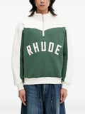 RHUDE embroidered colour-block half-zip sweatshirt