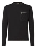 FENDI logo-patch pocket sweater