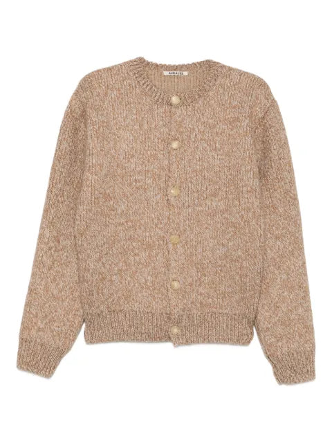 Auralee gauge crew-neck cardigan