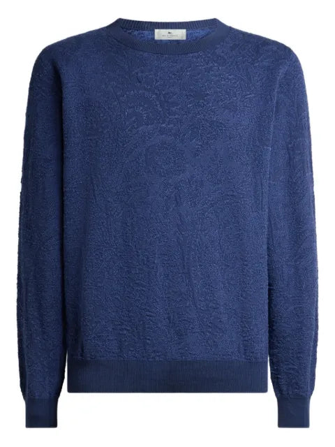ETRO floral paisley-motif cotton sweater