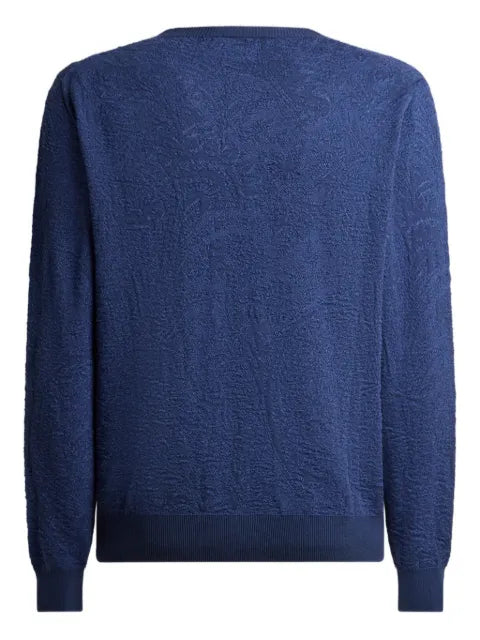 ETRO floral paisley-motif cotton sweater