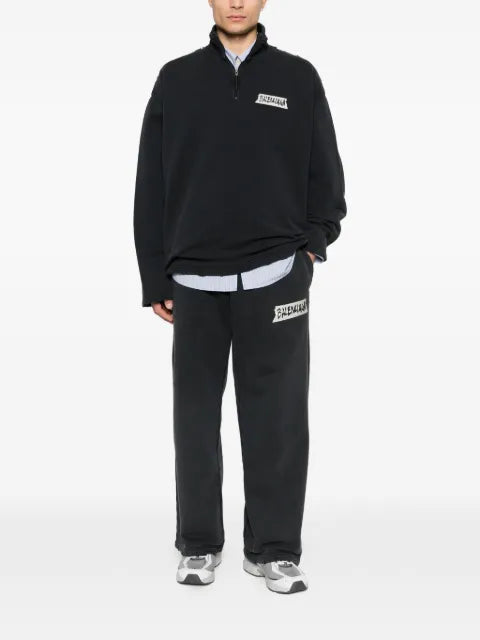 Balenciaga distressed zipped sweatshirt