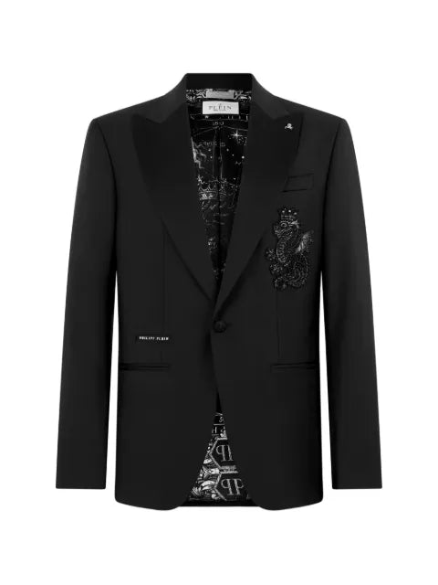 Philipp Plein blazer dragon patch