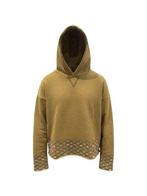 FOUND embroidered border hoodie