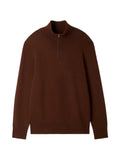 SANDRO quarter-zip stand-up collar sweater
