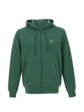 Lacoste zip-up logo-patch hoodie