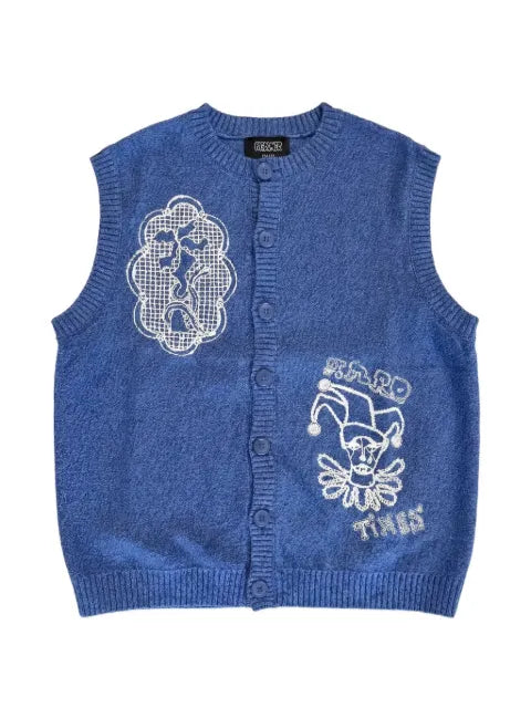 Pas de Mer Doily embroidered-patchwork cotton sweater vest