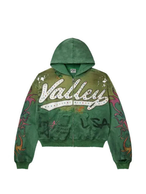 Vale crystal-embellishment hoodie