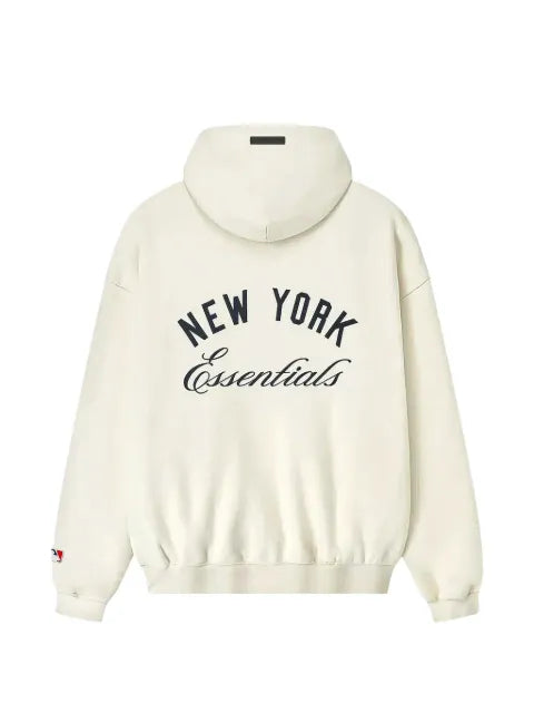 FEAR OF GOD ESSENTIALS x New York Yankees logo-print hoodie