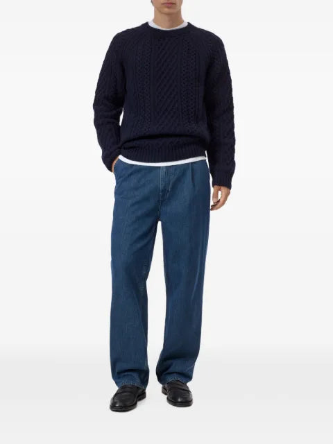 Closed cable-knit sweater