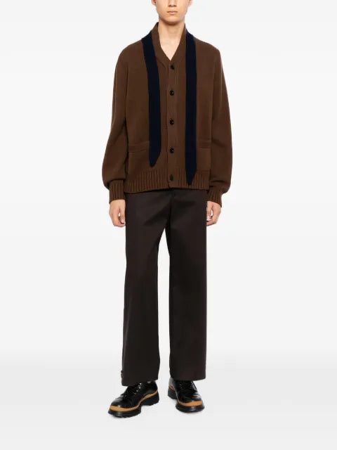 sacai wool knit cardigan