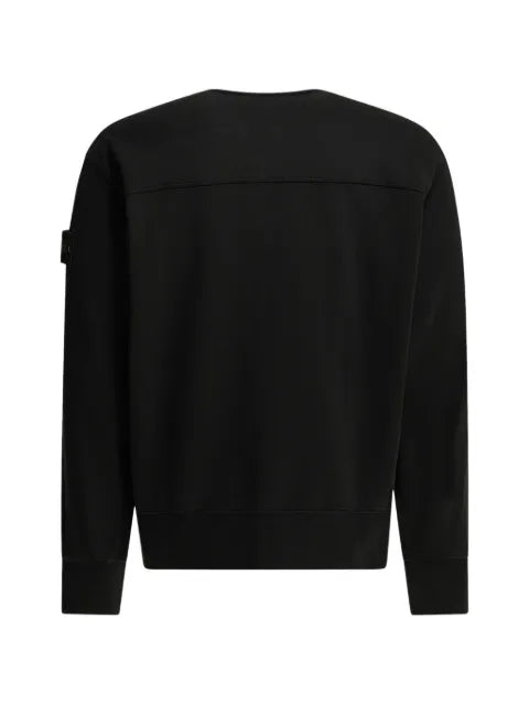 Stone Island logo-patch button-up sweater