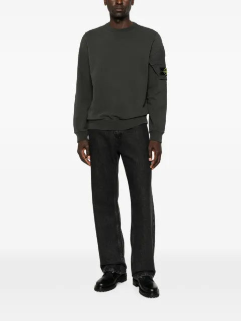 Stone Island sleeve-pocket ribbed-trim sweatshirt