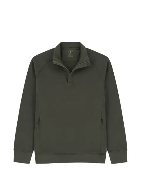 Boggi Milano quarter-zip sweatshirt in cotton blend scuba B Tech