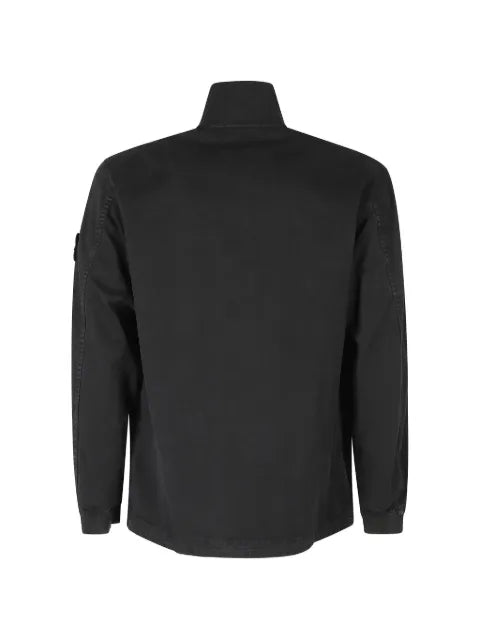 Stone Island 1200024 stretch organic broken twill cotton 'old' effect overshirt
