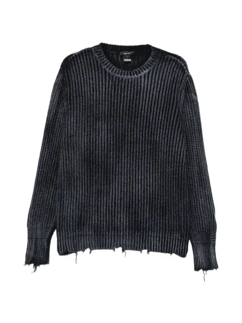 Avant Toi ribbed-knit distressed sweater
