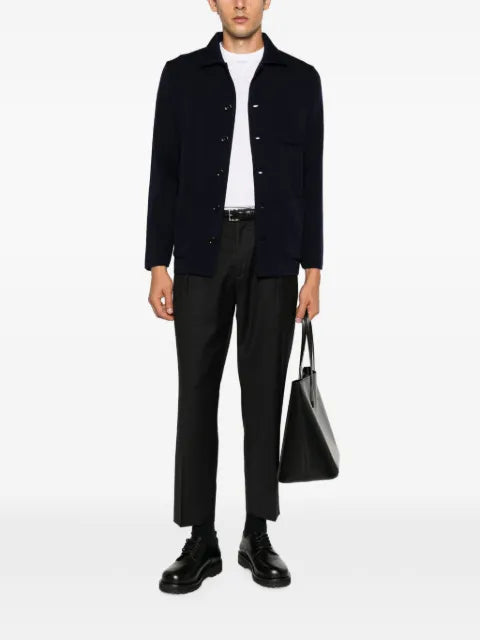 Lardini button-up patch-pocket jacket