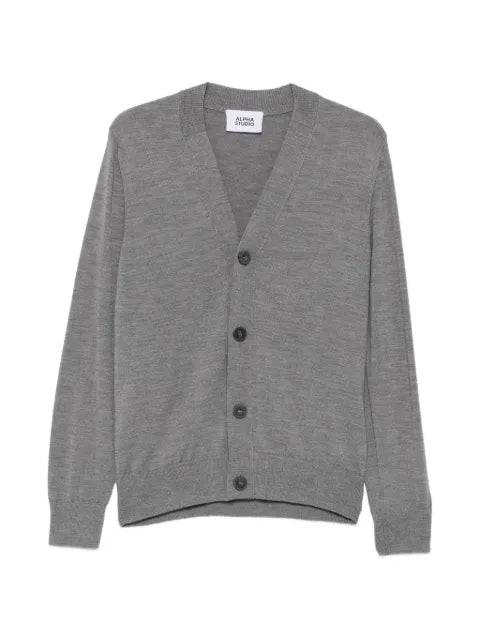 ALPHA STUDIO button-up V-neck cardigan