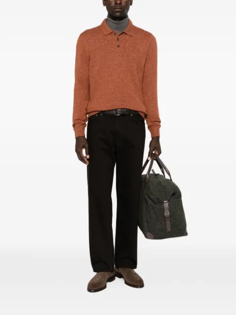 Gran Sasso button-down polo sweater
