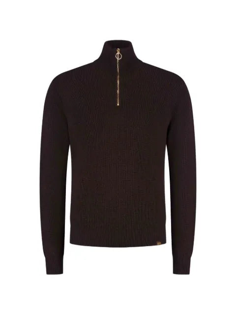 Paul & Shark ribbed-knit quarter-zip sweater